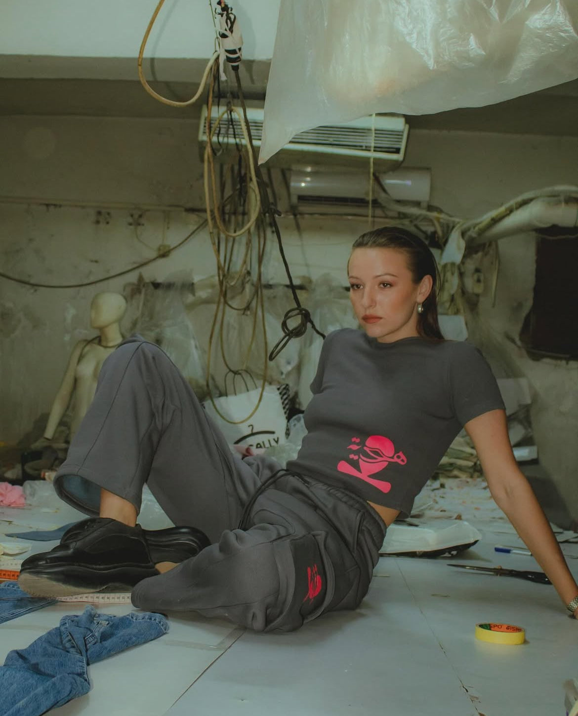 Grey sweatpants