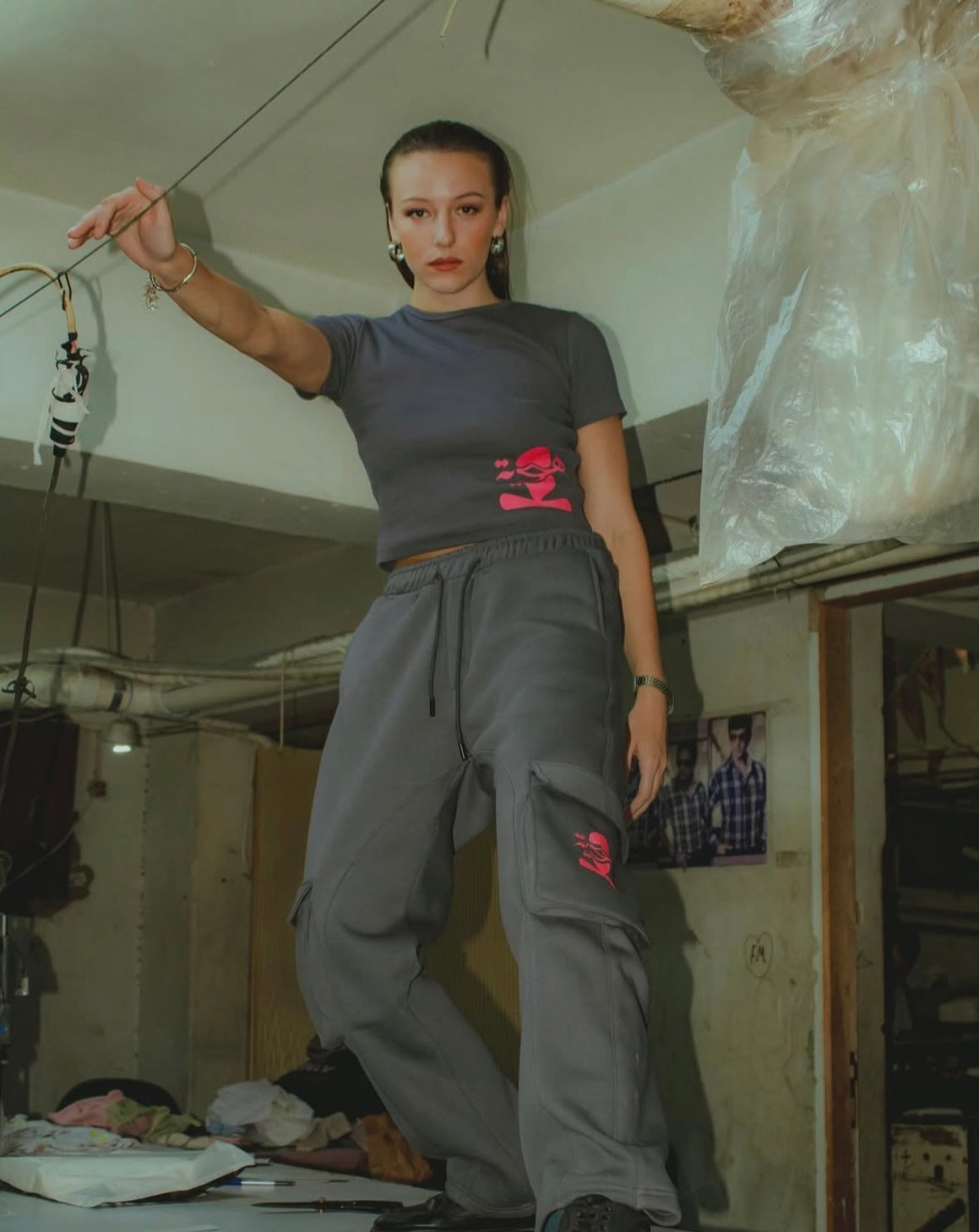 Grey sweatpants